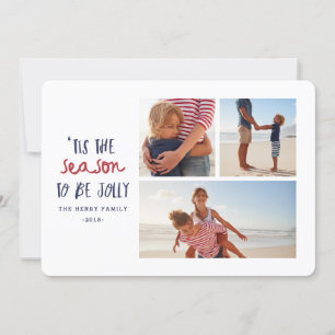 'tis the season multi photo holiday christmas card