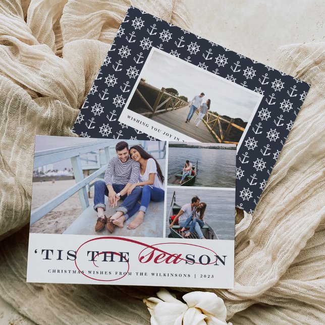 Tis the Season | Nautical Holiday Photo  Card (Creator Uploaded)