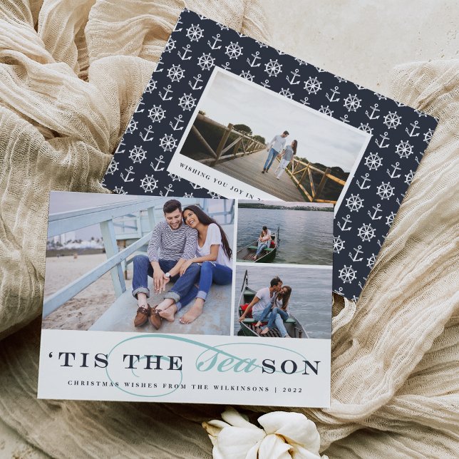 Tis the Season | Nautical Holiday Photo  Card (Creator Uploaded)