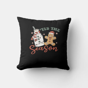 Tis The Season New Years Funny Christmas Cushion