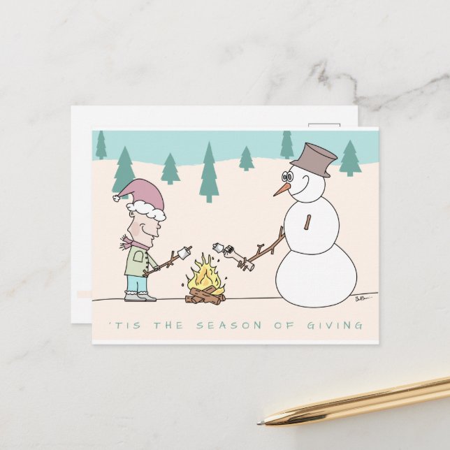 'Tis the Season of Giving Holiday Card (Front/Back In Situ)