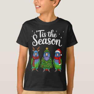 Tis The Season Onus Parrot Christmas Santa Bird  T-Shirt