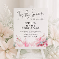 Tis the season Poinsettia Bridal Shower Wishes