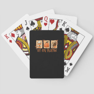 Tis The Season Pumpkin American Football Thanksgiv Playing Cards
