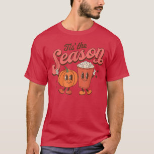 Tis The Season Pumpkin And Spice Retro Halloween F T-Shirt