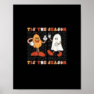Tis The Season Pumpkin Boo 70s Halloween Costume Poster