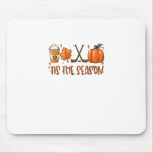 Tis The Season Pumpkin Latte Fall Leaves Thanksgiv Mouse Pad