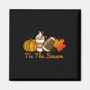 Tis The Season Pumpkin Leaf Latte Fall Thanksgivin Magnet