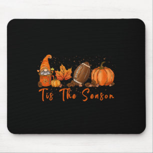 Tis The Season Pumpkin Leaf Latte Fall Thanksgivin Mouse Pad