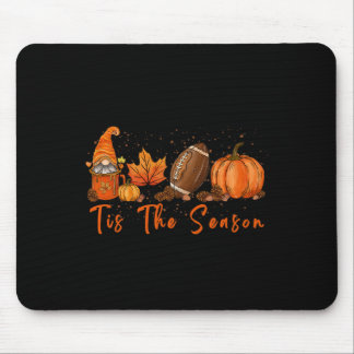 Tis The Season Pumpkin Leaf Latte Fall Thanksgivin Mouse Pad