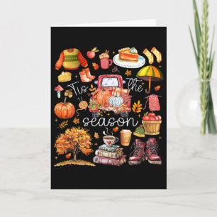 Tis The Season Pumpkin Leaves Autumn 1  Card