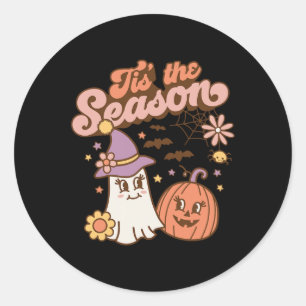 Tis The Season Pumpkin  Spice Fall Autumn Hallowee Classic Round Sticker