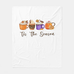 Tis The Season Pumpkin Spice Fleece Blanket