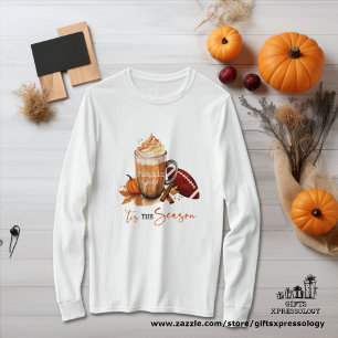 Tis the Season Pumpkin Spice Football Fall Autumn T-Shirt