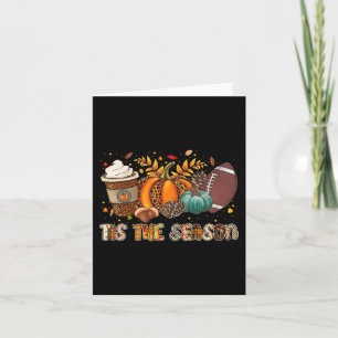 Tis The Season Pumpkin Spice Football Halloween Th Card