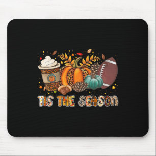Tis The Season Pumpkin Spice Football Halloween Th Mouse Pad