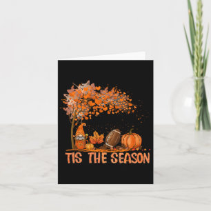 Tis The Season Pumpkin Spice Footll Fall Leaves Au Card