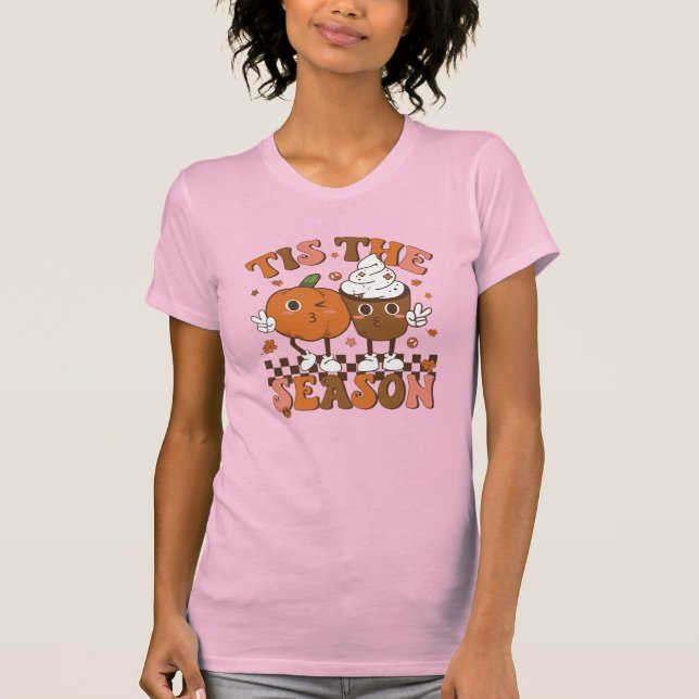 Tis the Season | Pumpkin Spice | Groovy Retro T-Shirt (Front)