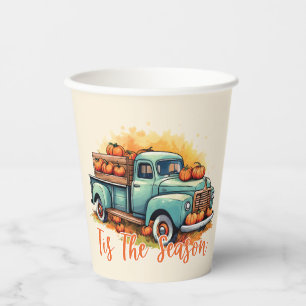 'Tis The Season Pumpkin Truck Paper Cups
