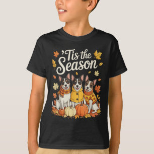 Tis The Season Rat Terrier Fall Autumn Pumpkin Dog T-Shirt