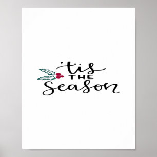 Tis The Season Retro Classic Design Poster