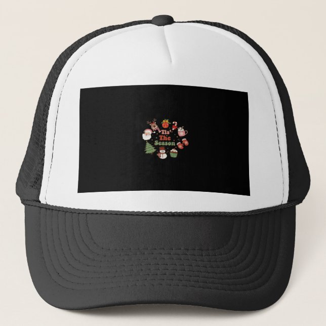 Tis The Season Retro Classic Trucker Hat (Front)