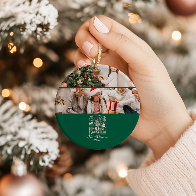 Tis The Season  Retro Green Christmas Ceramic Tree Decoration (Creator Uploaded)