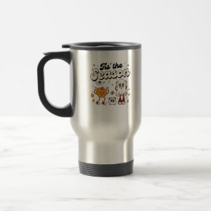 Tis The Season Retro Halloween Party Funny Boo Pum Travel Mug