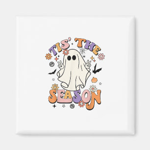 Tis The Season Retro Halloween Party Funny Minimal Magnet