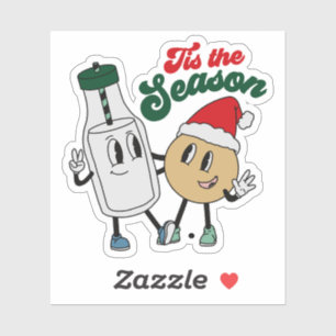 Tis The Season Retro Milk and Cookie Christmas