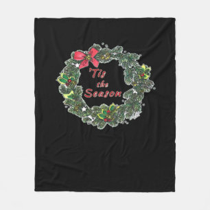 Tis The Season Shadowed Fleece Blanket