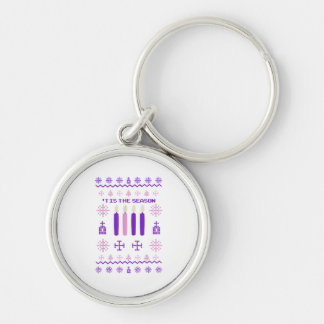 Tis The Season Sweater Christmas Xmas Catholic Key Ring