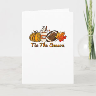 Tis The Season Thanksgiving Leaf Spice Football Fa Card