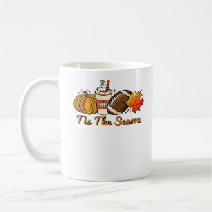 Tis The Season Thanksgiving Leaf Spice Football Fa Coffee Mug