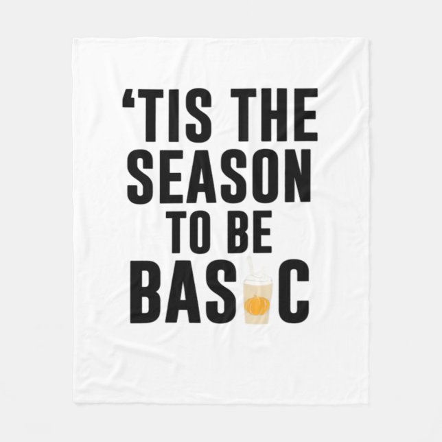 Tis The Season To Basic Christmas Fleece Blanket (Front)