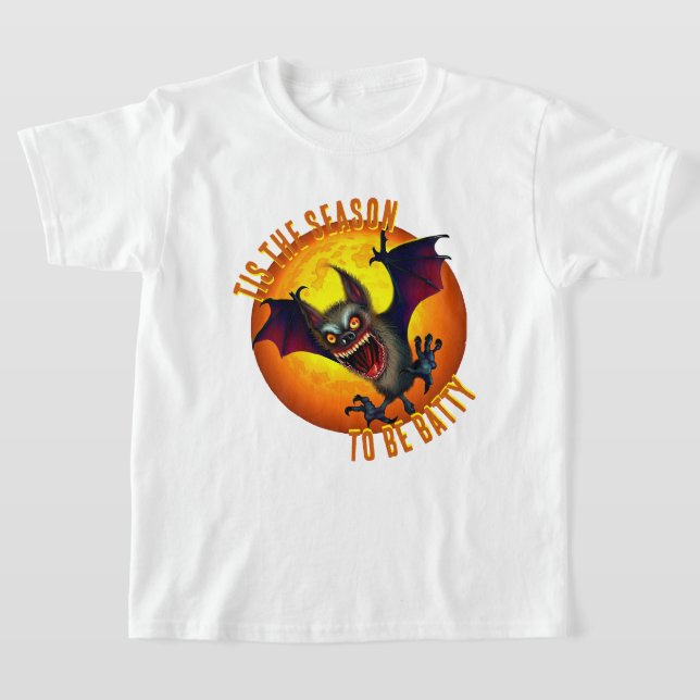 Tis the Season To Be Batty Vampire Bat T-Shirt (Laydown)
