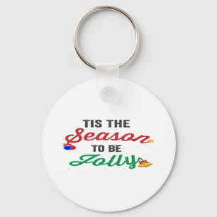 Tis The Season To Be Careful Classic Stickers Key Ring