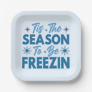 Tis the Season to Be Freezin - Winter Fun Paper Plate