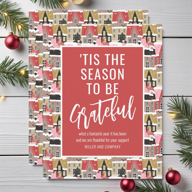 'Tis The Season To Be Grateful Corporate Christmas Card (Creator Uploaded)