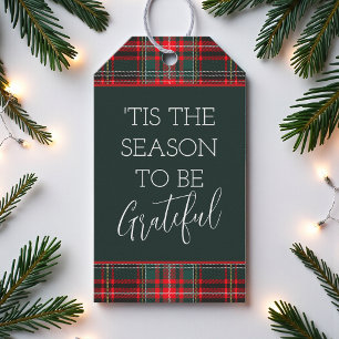 'Tis The Season To Be Grateful Corporate Christmas Gift Tags