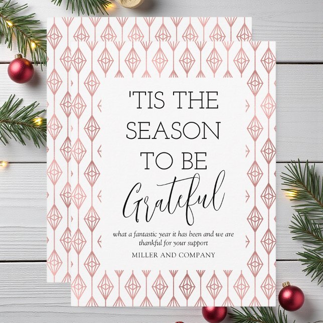'Tis The Season To Be Grateful Corporate Holiday Card (Creator Uploaded)