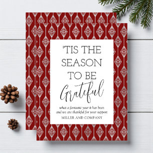 'Tis The Season To Be Grateful Corporate Holiday Card