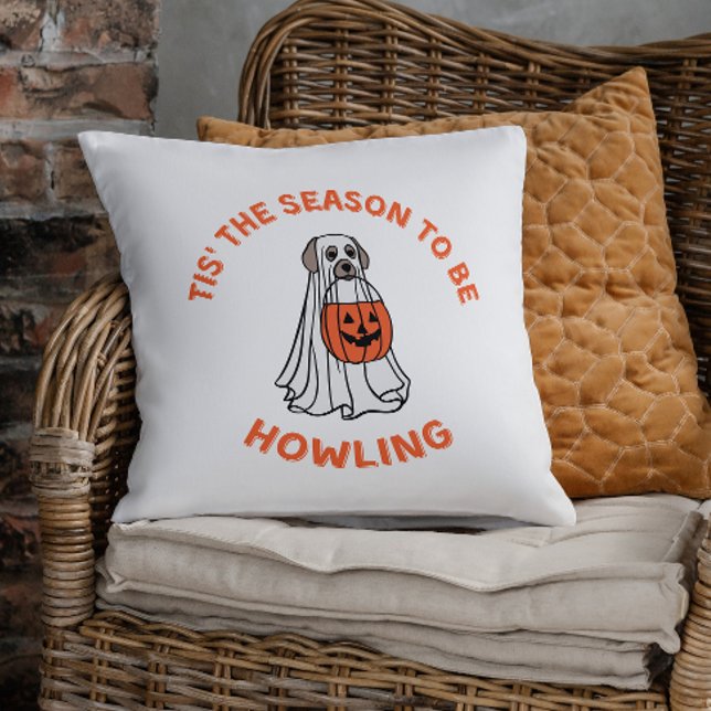 Tis' The Season To Be Howling Halloween Dog Cushion (Creator Uploaded)