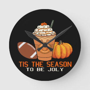 tis the season to be jolly christmas round clock