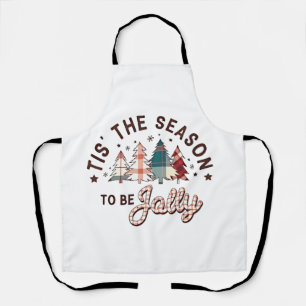  Tis the Season to Be Jolly Christmas Santa Xmas  Apron