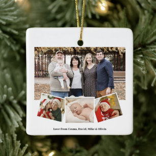 Tis The Season To Be Jolly Elegant Script 4 Photo  Ceramic Ornament