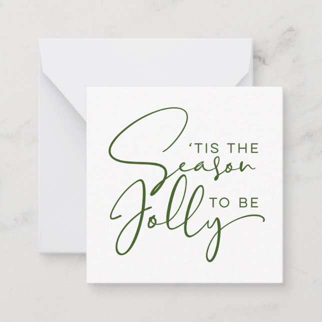 Tis The Season to Be Jolly Holiday Card (Front)
