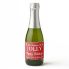 Tis The Season To Be Jolly Holiday Wine Label