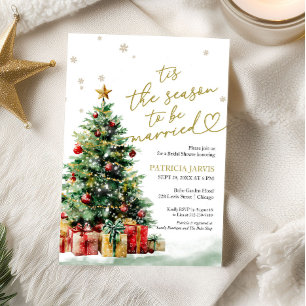 Tis the Season to be Married Bridal Shower Invitation