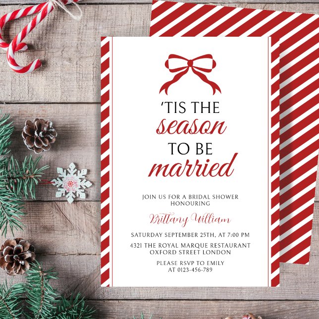 'Tis the Season to Be Married Bridal Shower Invitation (Creator Uploaded)